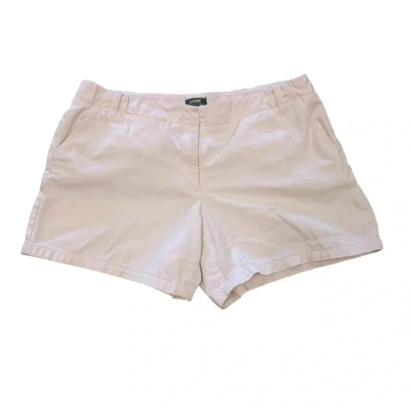 J. Crew Chino Cotton Pink  Shorts Size 10 - Picture 1 of 8